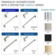 Transolid Irene 48"W x76"H Pivot Shower Door in Polished Chrome with Clear Glass