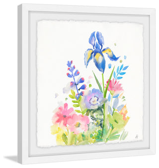 "Iris in Bloom" Framed Painting Print, 12"x12"
