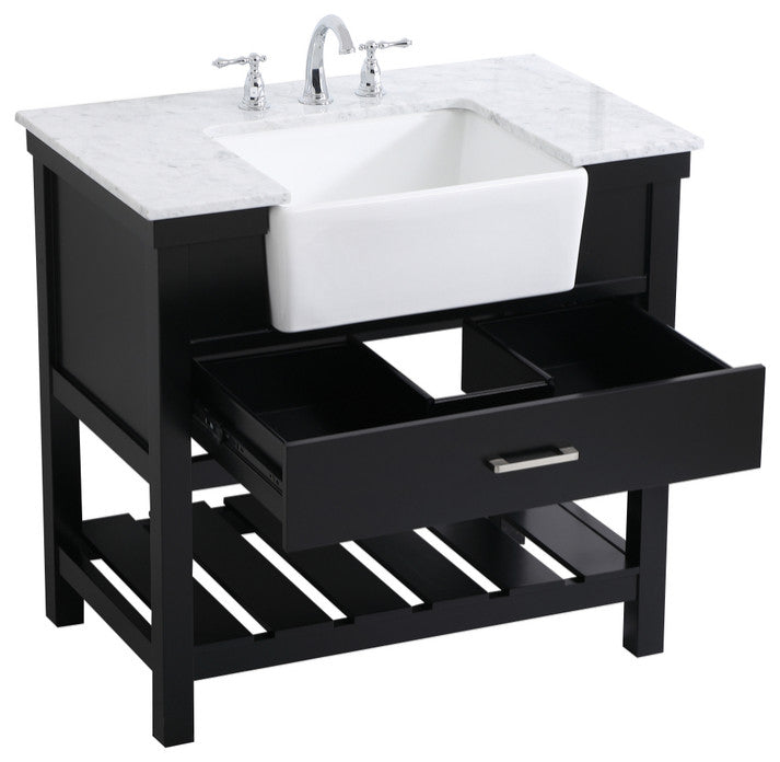 Home Living 22" Farmhouse Black-Light Bathroom Vanity