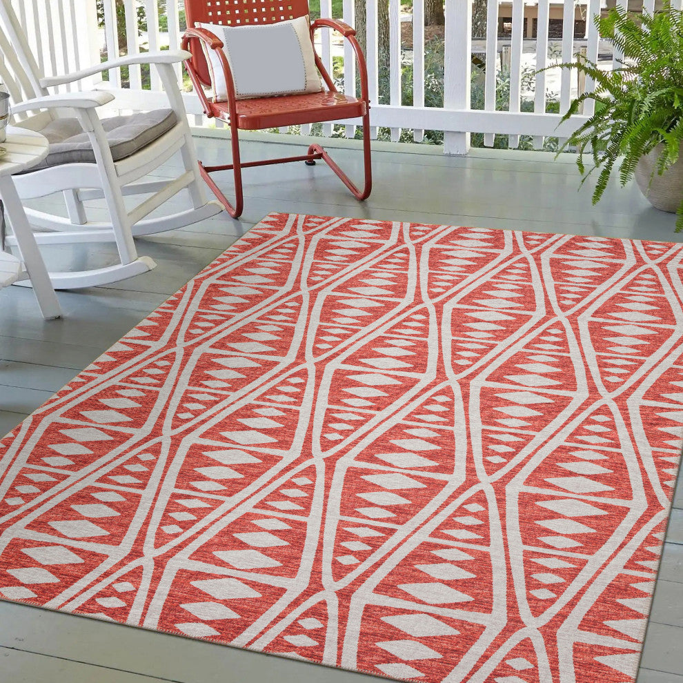 Indoor/Outdoor Sedona SN6 Clay Machine Washable 8' x 10' Rug