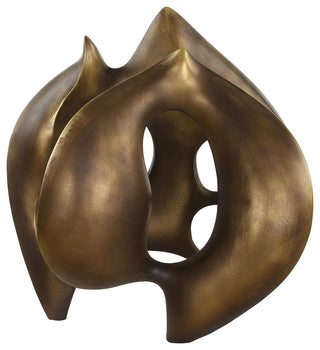 Uttermost 18193 Celestial Flow 13-1/4" Tall Polyresin Abstract - Bronze