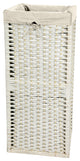 28" Natural Fiber Laundry Hamper, White