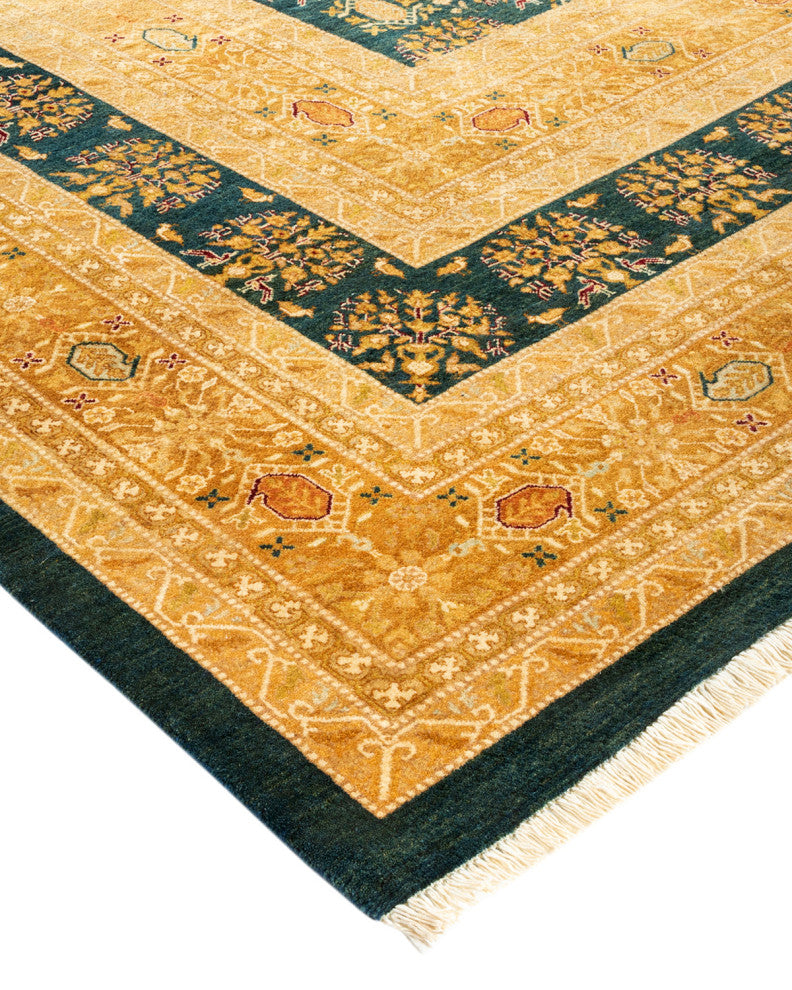 Mogul, One-of-a-Kind Hand-Knotted Area Rug Green, 12' 2" x 15' 2"