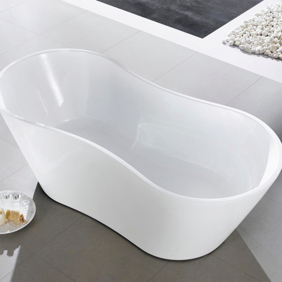 Eviva Smile Free Standing 67" Acrylic Bathtub