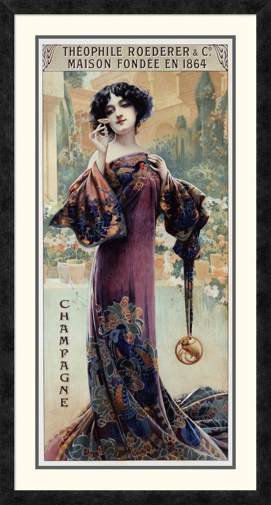 "Champagne Roederer" Framed Digital Print by Gaspar Camps, 23x42"