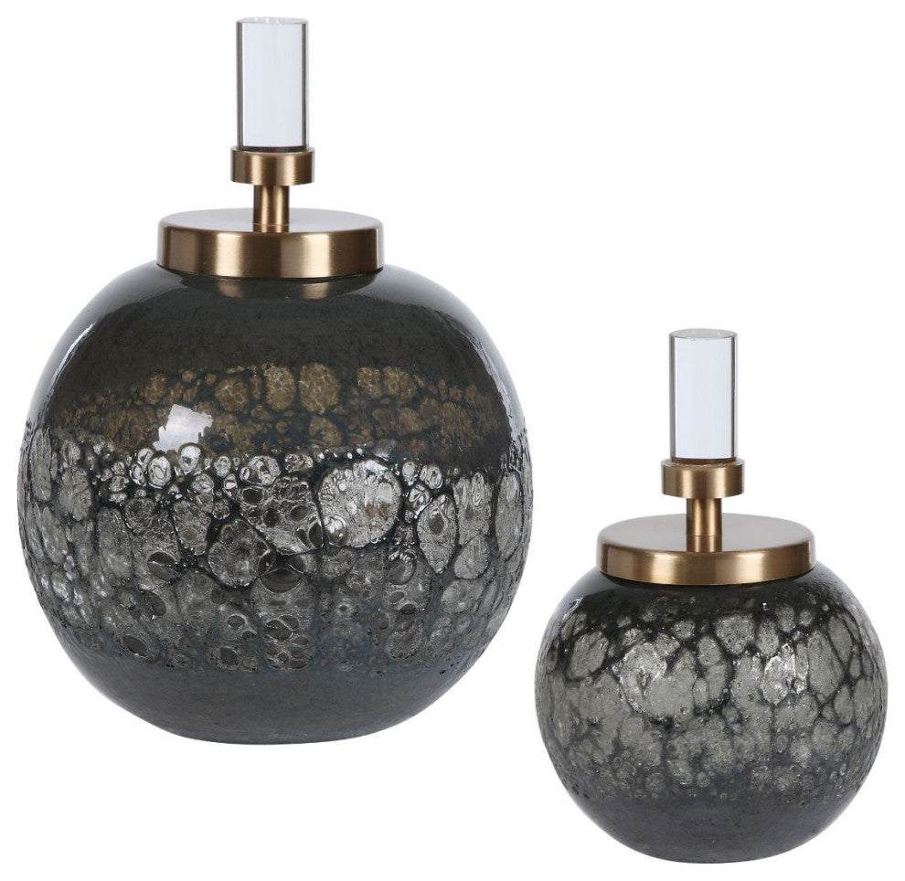 Uttermost Cessair Art Glass Bottles, Set of 2