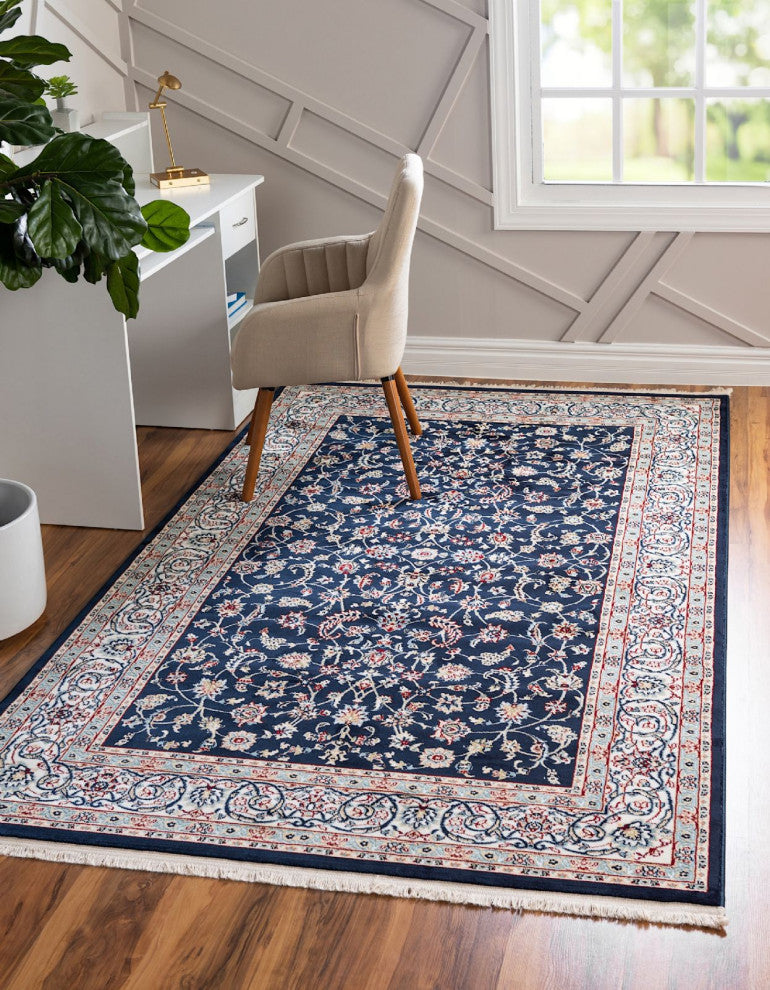 Traditional Kelayeh Round 5' Round Waves Area Rug