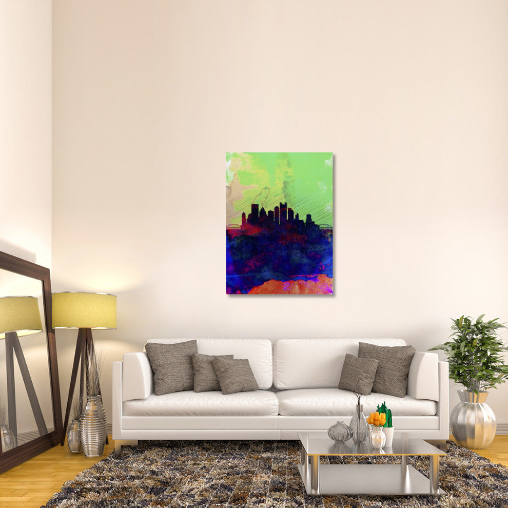 "Pittsburgh Watercolor Skyline" Fine Art Print