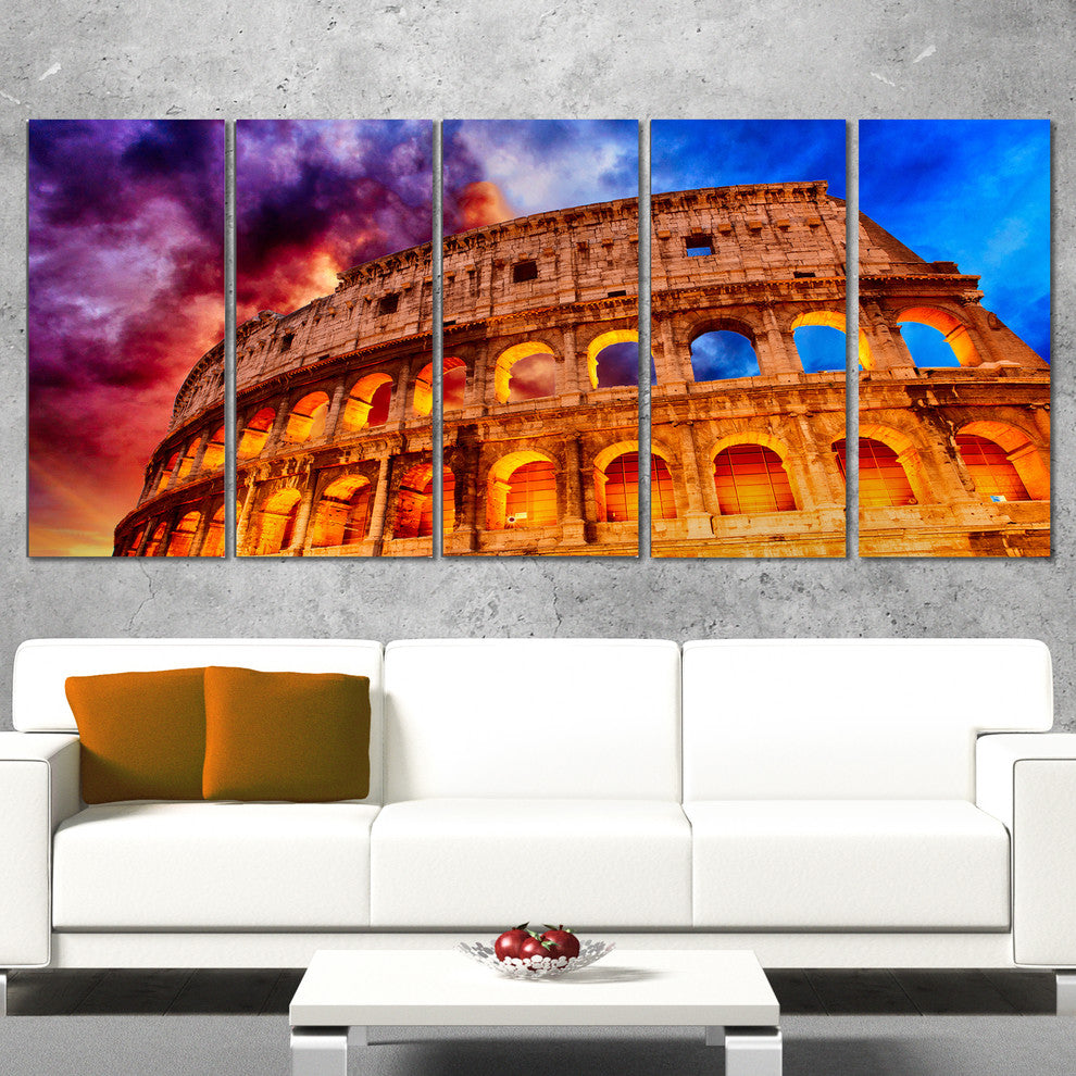 "Colosseum Rome Italy" Canvas Print, 5 Panels