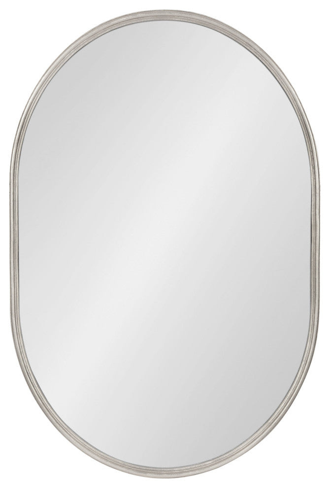 Caskill Capsule Framed Wall Mirror, Silver, 18x24
