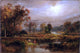 Jules Dupre Cattle Watering, 18"x27" Gallery Wrapped Canvas Print