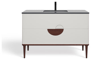 Rhonda Bath Vanity, Beige, 48", Single Sink, Freestanding