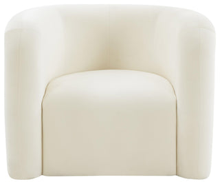 Curves Cream Velvet Lounge Chair