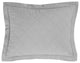 Linen Cotton Diamond Quilted Boudoir Pillow, 12"x16", Gray, 1 Piece