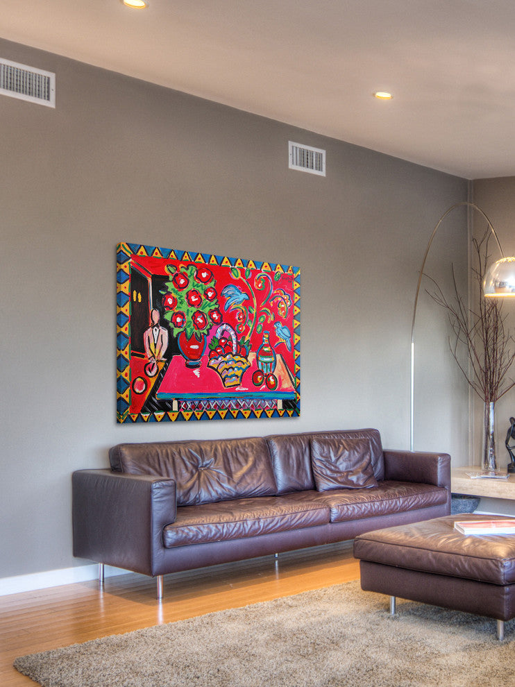 "Felidia" Print on Canvas by Wayne Ensrud