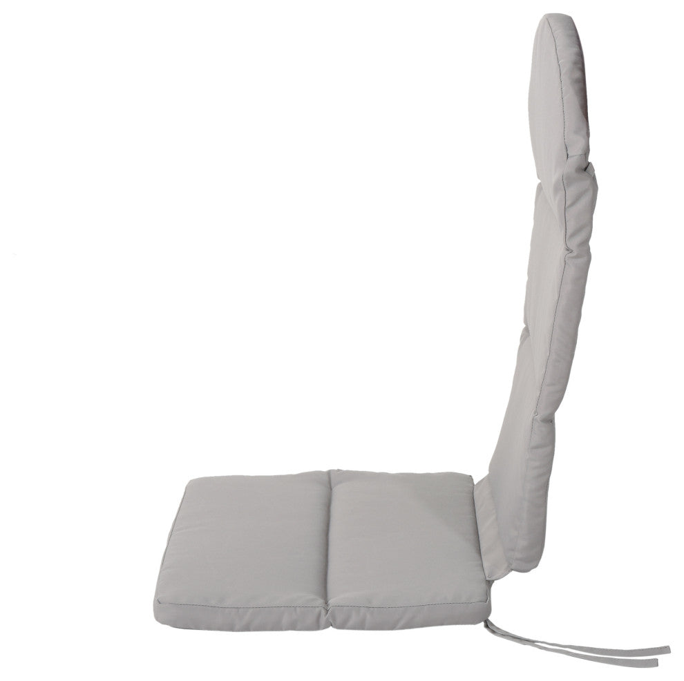 GDF Studio Malibu Outdoor Water-Resistant Adirondack Chair Cushion, Gray