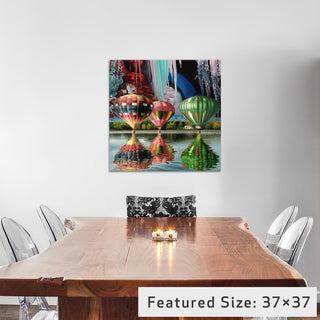 "Splendor Falls" by Shay Kun, 37x37x1.5