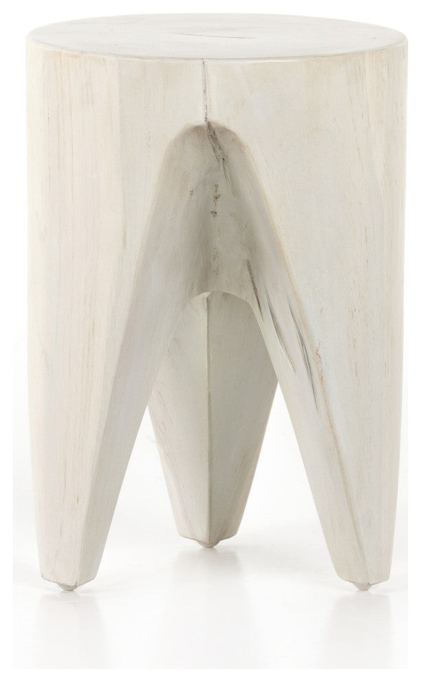 Petros Outdoor End Table-Ivory Teak