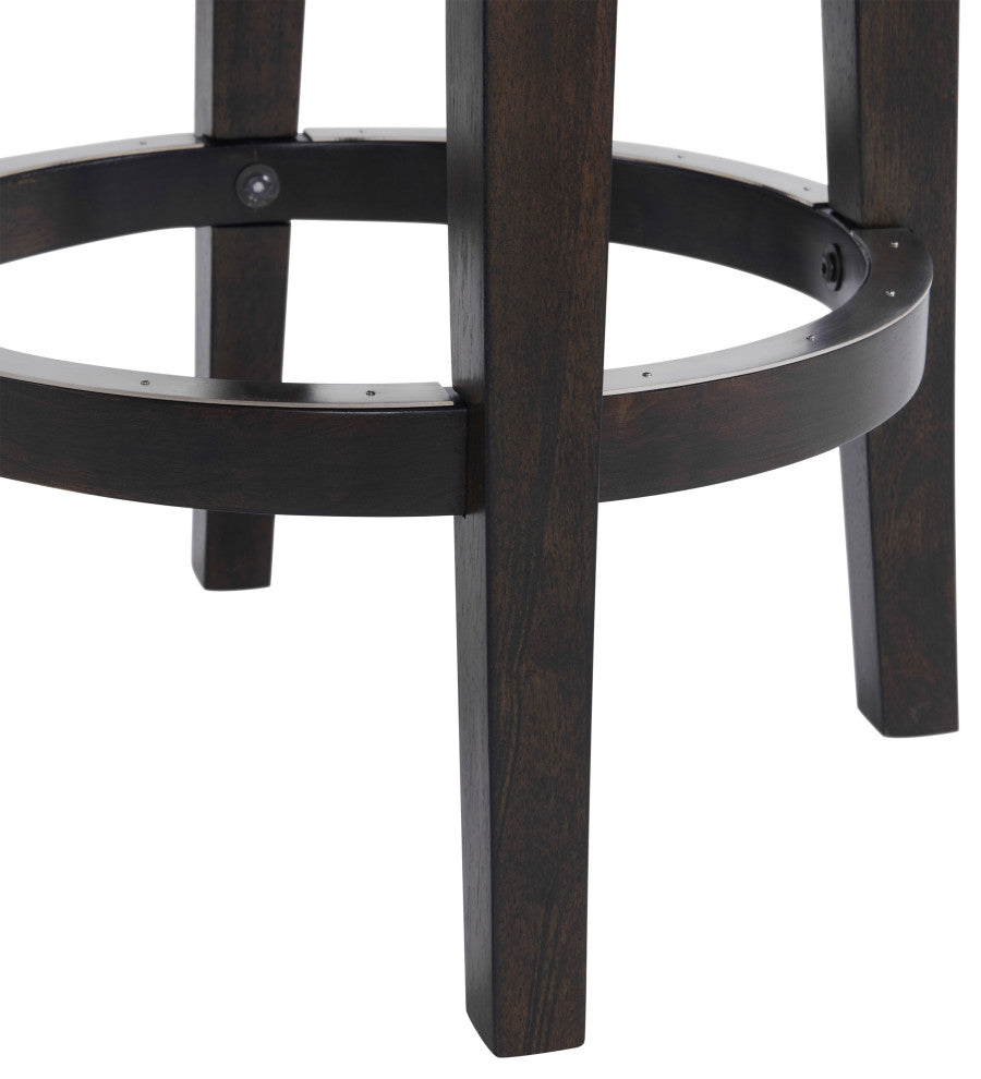 Clara Swivel Bar Stool, Dark Brown, Counter Height