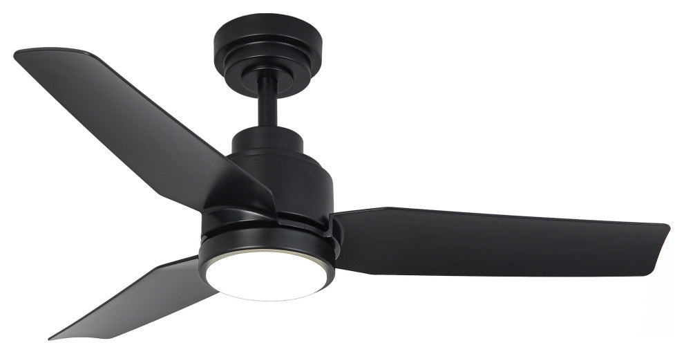 42-inch Modern Black LED Ceiling Fan with Remote