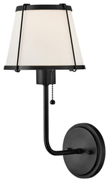 Hinkley Clarke Medium Single Light Sconce, Black