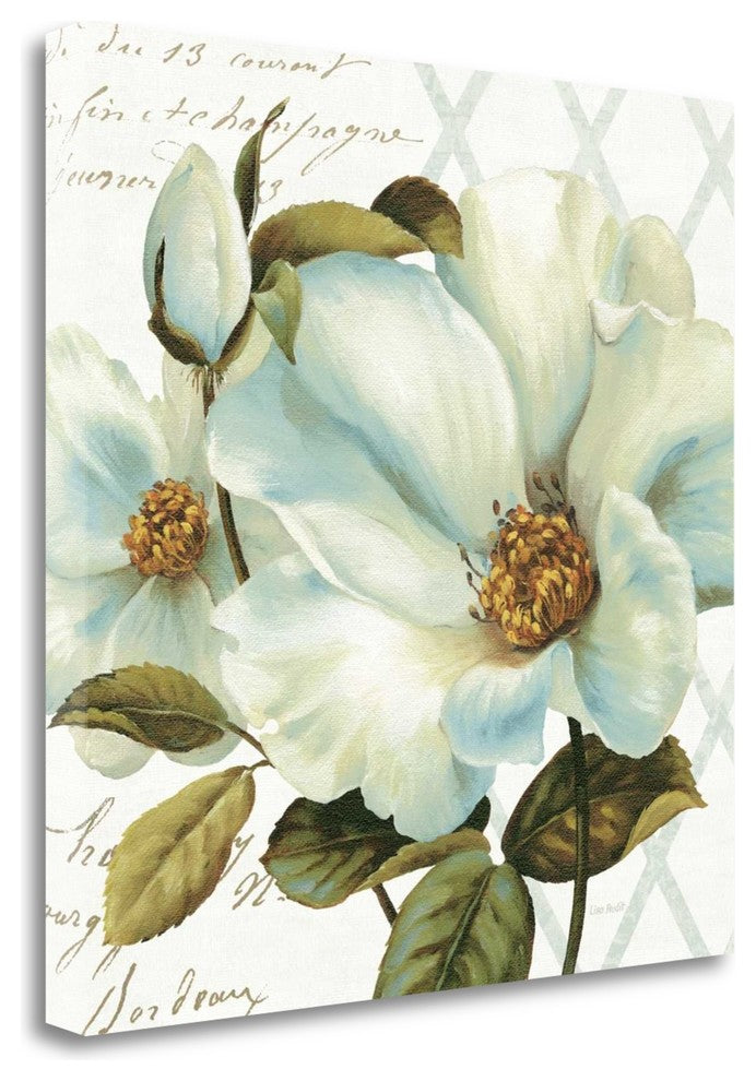 "White Floral Bliss II" By Lisa Audit, Giclee Print on Gallery Wrap Canvas