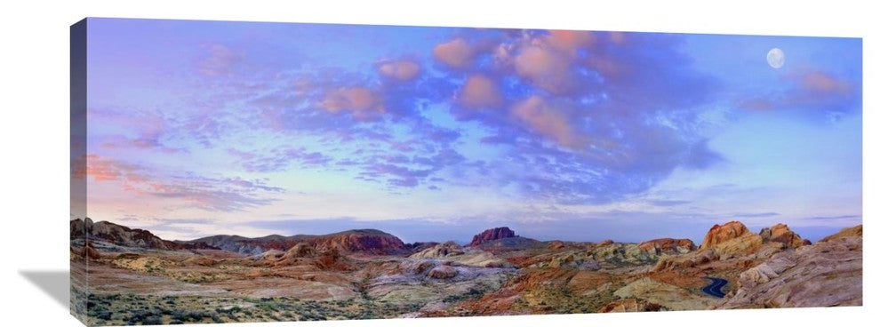 "Moon Over Sandstone Formations, Valley Of Fire State Park,  Nevada" Artwork