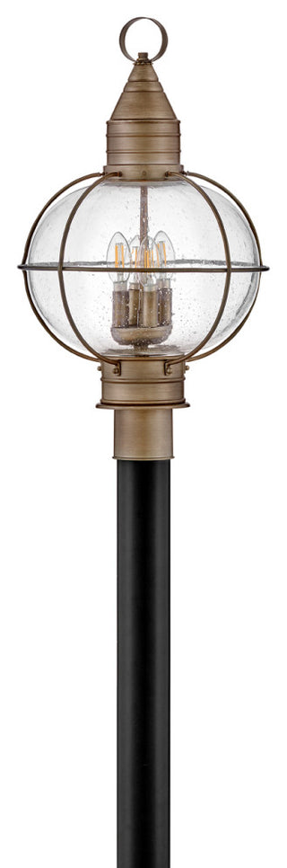 Hinkley Cape Cod 23.75" Large Post/Pier Mount Onion Lantern, Burnished Bronze