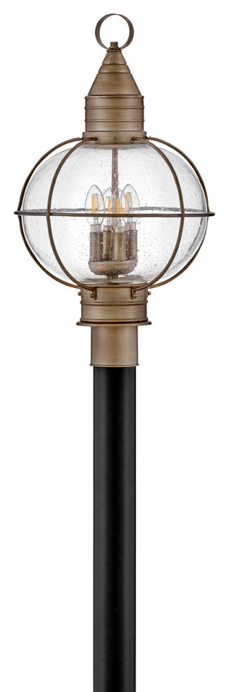 Hinkley Cape Cod 23.75" Large Post/Pier Mount Onion Lantern, Burnished Bronze
