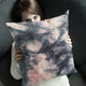 Plutus Pink Navy Fureal Faux Fur Luxury Throw Pillow, Pink Navy, 22" x 22"