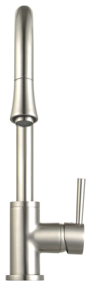 Mira 15" Single Handle Pull Down Standard Kitchen Faucet, Brushed Nickel