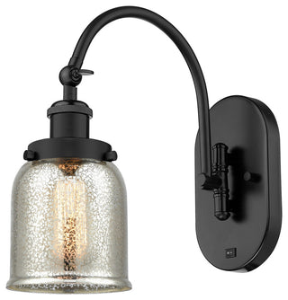 Bell Sconce, Matte Black, Silver Plated Mercury, Silver Plated Mercury