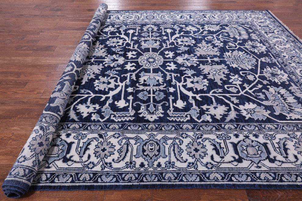 9' 1" X 12' 0" Persian Heriz Serapi Handmade Wool Rug - Q13705