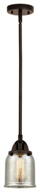 Small Bell Mini Pendant, Oil Rubbed Bronze, Silver Plated Mercury