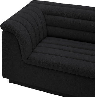 Cascade Upholstered Modular Sofa, Black, Boucle Fabric, Corner Sectional