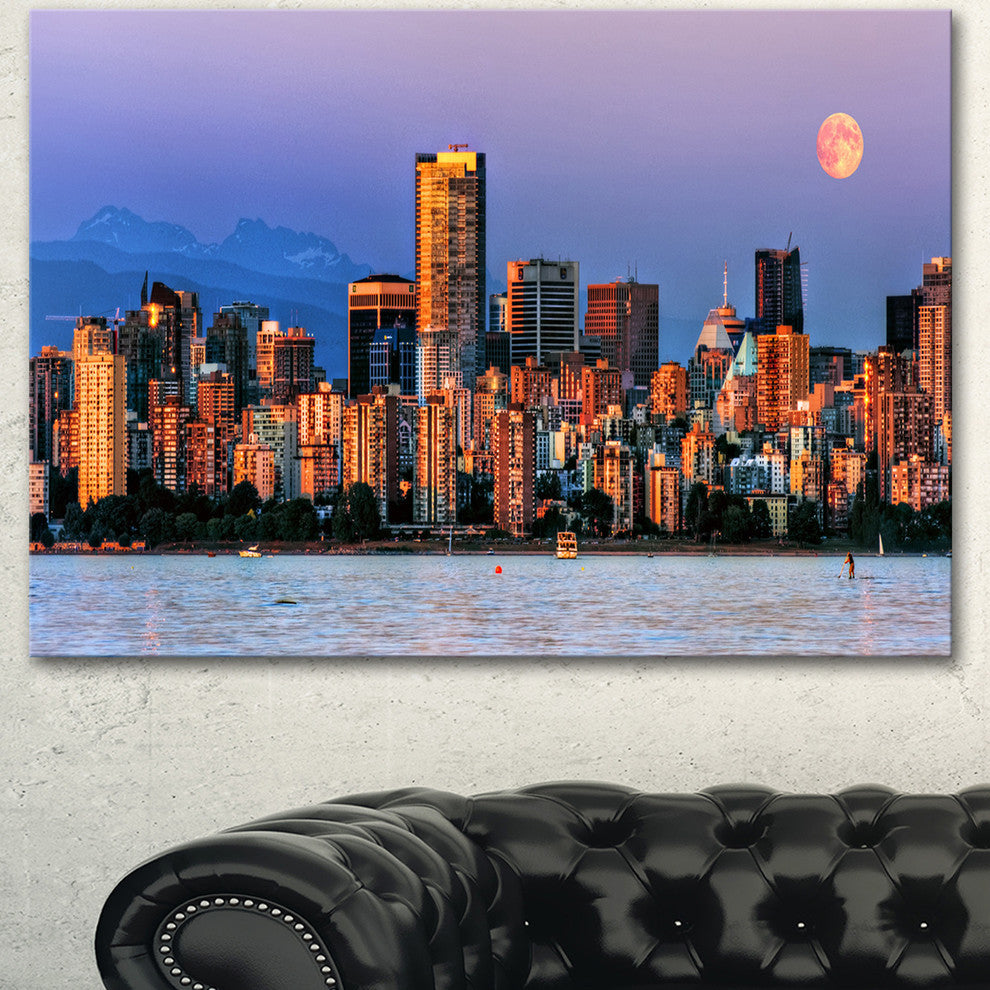 Vancouver Downtown Skyscrapers, Extra Large Canvas Art Print, 40"x30"
