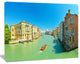 Green Grand Canal Venice, Landscape Canvas Art Print, 20"x12"