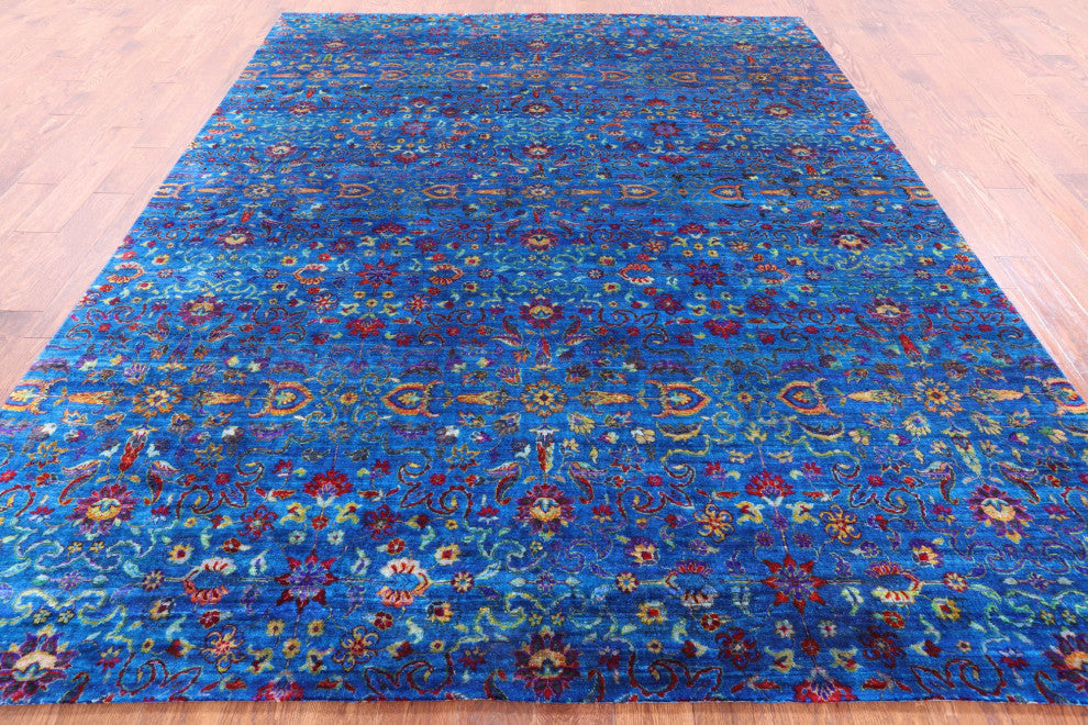 7' 11" X 10' 0" Persian Hand-Knotted Silk Rug Q5961