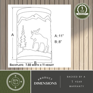 Yosemite 8" Wall Sconce Light, Moose