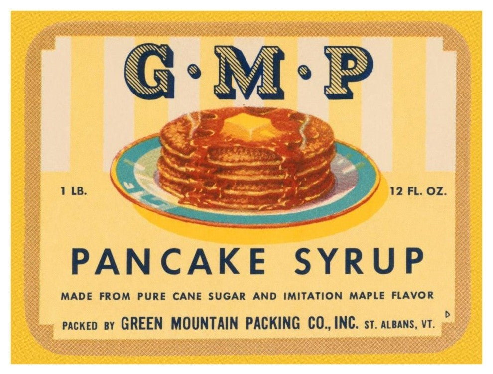 "G.M.P. Pancake Syrup" Digital Paper Print by Retrolabel, 38"x29"