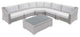 Conway Sunbrella Outdoor Patio Wicker Rattan 6-Piece Sectional Sofa Set