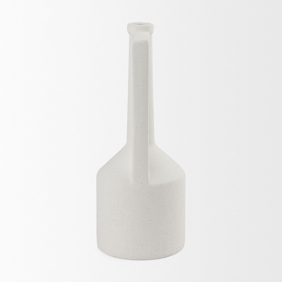 Burton Off-White Ceramic Jug Style Vase, 16"