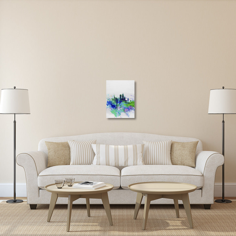 "Boston Watercolor Skyline" Fine Art Print
