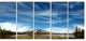 "Mountain and Lake Under Blue Sky" Wall Art, 60"x28", 5-Panels