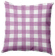 Gingham Plaid Accent Pillow, Orchid, 18"x18"
