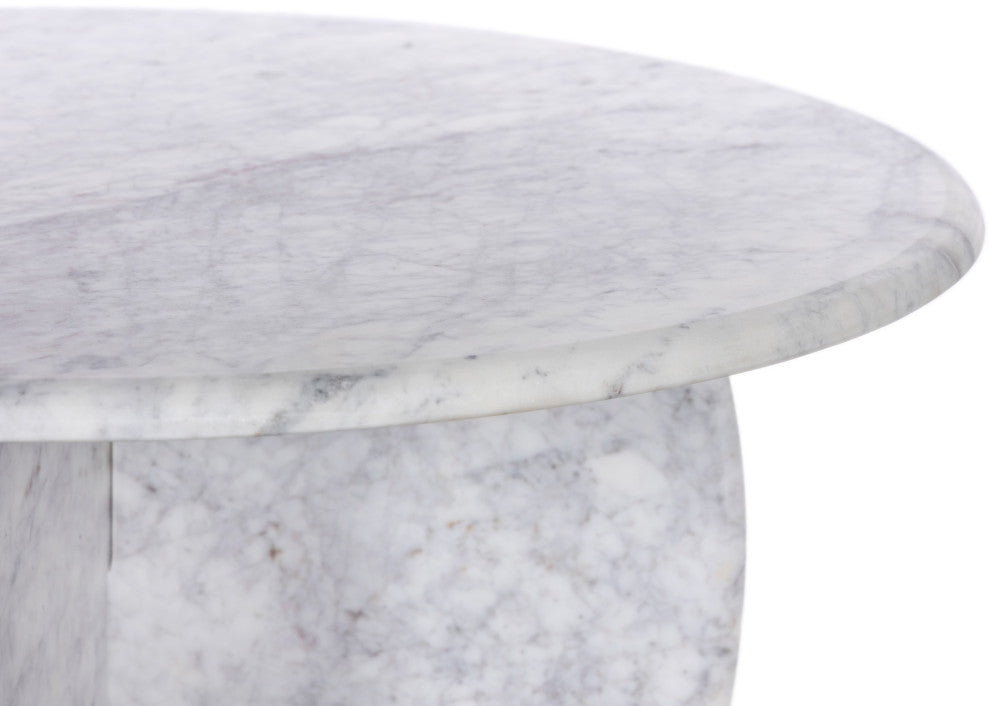 Formentera Marble Coffee Table, White, Coffee Table