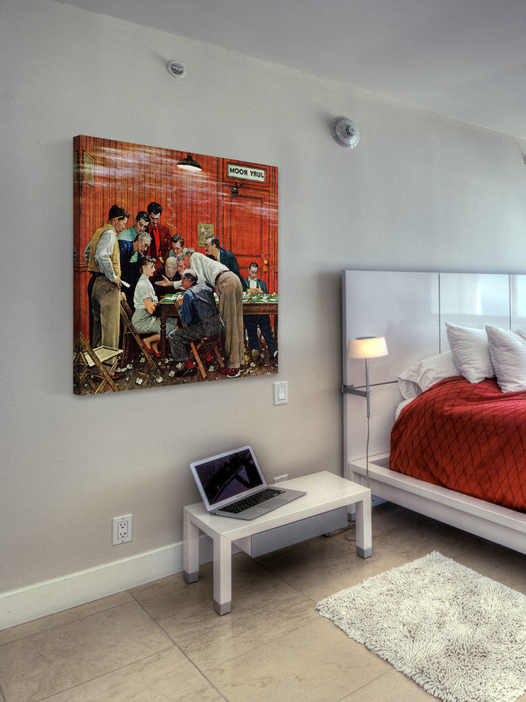 "Jury" Painting Print on Canvas by Norman Rockwell
