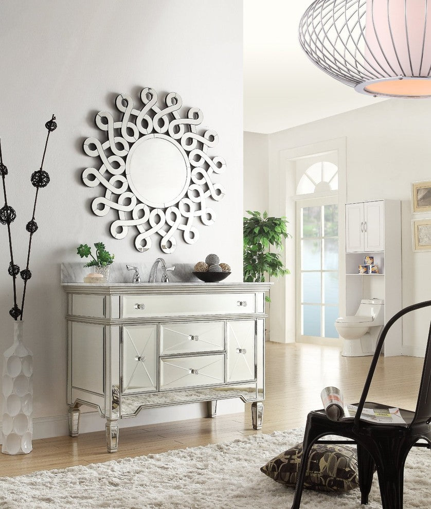 44" Austin Modern Mirrored Bathroom Vanity