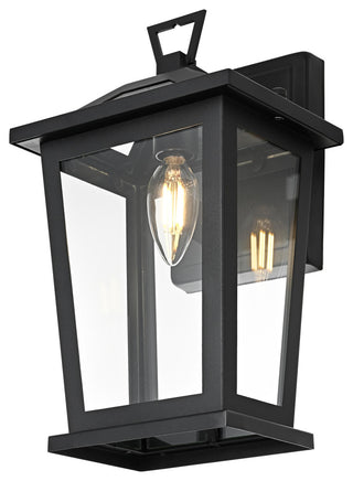 Home Living 7" Outdoor Wall Sconce, Black