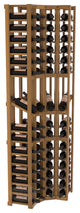 4 Column Display Corner Cellar Redwood, Oak Stain, Satin Finish